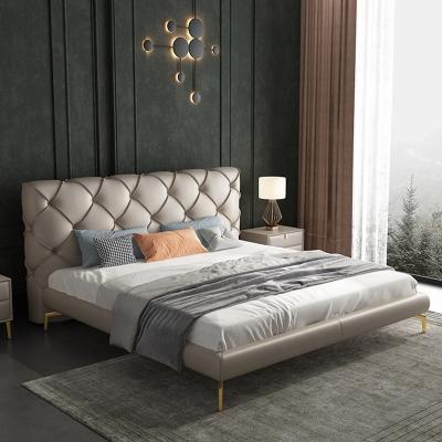 China Simple modern simple modern hotel factory Napapi villa living room Italian luxury fashion furniture home custom tufted bedroom soft bed for sale