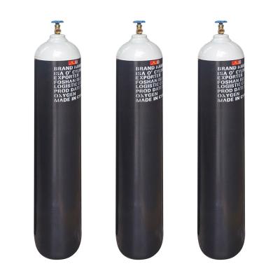 China Oxygen Argon Nitrogen CO2 Gas Cylinders Suppliers 47L O2/H2/CO2/Helium/Argon/N2 Welding Gas Cylinders With QF-6A Valve for sale