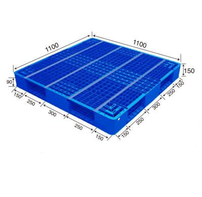 China Large Heavy Duty Stackable Double Sides HDPE Single Faced Plastic Pallet For Sale for sale