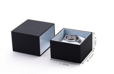 China Elegant Black Leatherette Paper with Suede Pillow Gift Boxes Packing Bead Bracelet Bangle for watch for sale