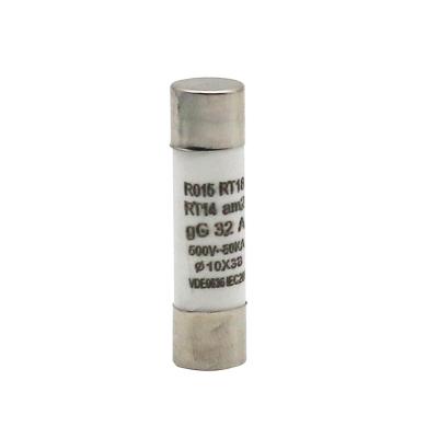 China Low Voltage Ceramic Fuse Cutout CHYT RT18-32X 10x38mm AC 50ka 500V 1~32A Fuse Link for sale