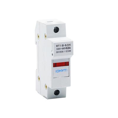 China Low Voltage Ceramic Circuit Breaker CHYT RT18-63X 1Sets 1 Sets 1 Pole 14x51mm Blow AC 690V 63A Ceramic White Fast Fuse And Fuse Holder for sale