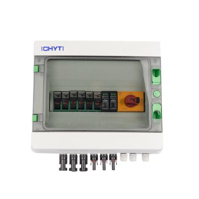 China CHYT 3 Solar Power System Input 1 Output 1000V IP65 Outdoor Waterproof Solar PV Surge Protection DC Combiner Box for sale