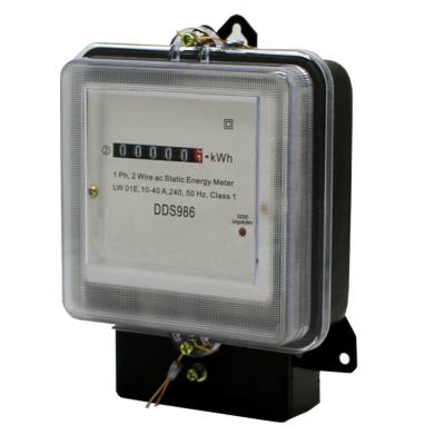 China 240V 10/40A Smaller Size High Accuracy Metal Single Phase KWH Electronic Meter for sale