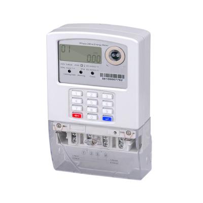 China Buildings Single Phase Two Wire Infrared RF Smart Keypad Prepaid Token Electricity Meter Energy Meter for sale