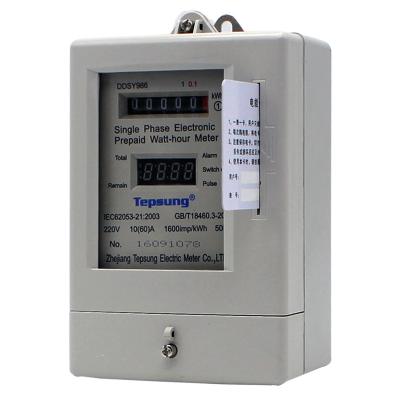 China High Accuracy Analog And Digital Display Single Phase Prepaid Electronic KWH Meter Electricity Meter Kilo Watt Hour Meter for sale