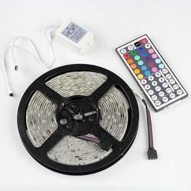 China SMD 5050 RGB Flexible LED Strip Light Lamp with 44Key IR Remote Controller for sale