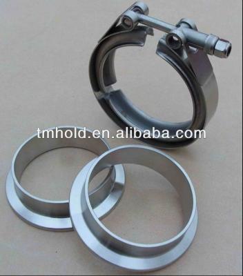 China Pipe Clamp 304 Stainless Steel Turbocharge V-Band Pipe Clamps For Repair Downpipe for sale