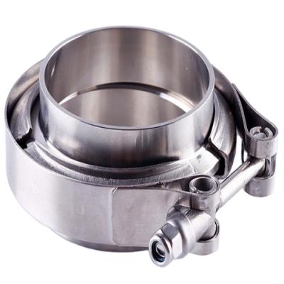 China Pipe Clamp 25mm Band V-Band Duct Clamp Set For Flexible Pipe Exhaust System for sale