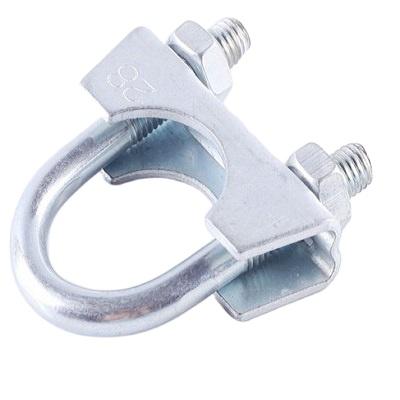 China Pipe Clamp Exhaust Muffler Galvanized U Bolt Steel Pipe Clamp For Tube Pipe for sale