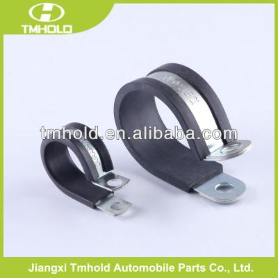 China Black Pipe Clamp 20mm Bandwidth Conduit Fixing Clamps With EPDM Rubber for sale