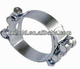 China Tmhold Heavy Duty Pipe Clamp 2 Bolts Pipe Clamp THQL06 Stainless Steel Standard for sale