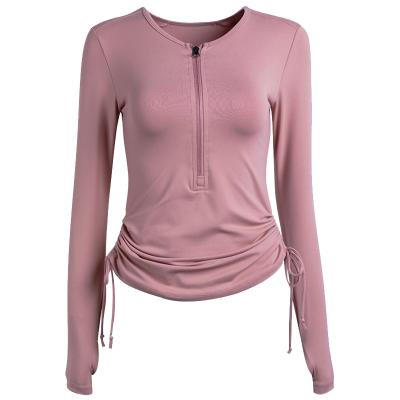 China Women's Breathable Quick-drying Slim Fit Workout Fashion Sports Running Long Sleeve Blouse for sale