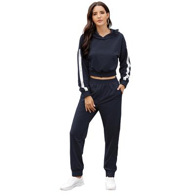 China Breathable Sports Shape Girls Long Sleeve Athletic Slacks Two Pieces Gym Wear Running Workout Clothing for sale