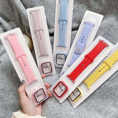 China High Quality Silicone Plastic Watch Bands and Case for Apple Watch for sale