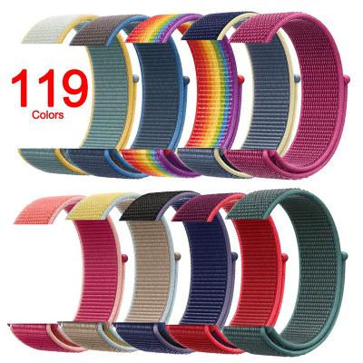 China Nylon Straps For Apple Watch Band 38/40mm 42/44mm, Sport Loop Replacement Woven Nylon Strap For Iwatch Se 6 5 7 4 3 for sale