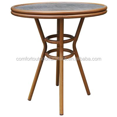 China KD Racing Natural Wood Look Aluminum Coffee Finish Table for sale