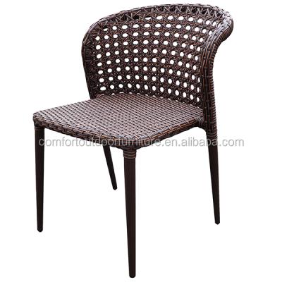 China Synthetic Wicker Garden Chair Chair With Flower Pattern Back for sale