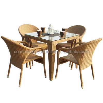 China Modern Rattan Commercial Restaurant Dining Furniture Set for sale