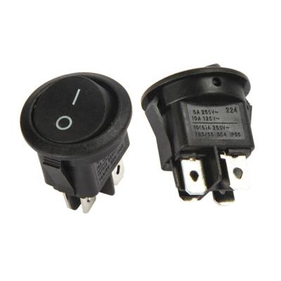 China PA66/Brass/Stainless Steel Wintai-Tech KCD2-224 Round Rocker Switch 4 pin on dpdt rocker switch 6a 250v r11 for sale