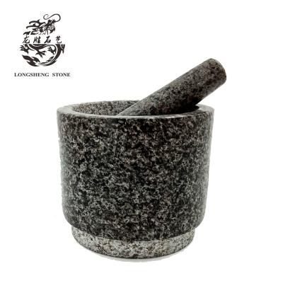 China Sustainable New Style Granite Mortar And Pestle Set Stone Bowl Spice Book for sale