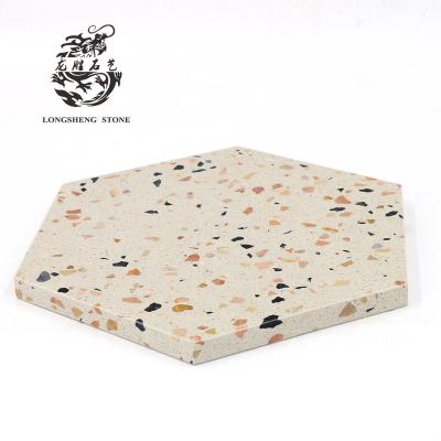 China Viable Kitchen Accessories Marble Cheese Dish Cutting Tray Terrazzo Board for sale