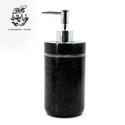 China Luxury Natural Stone Marble Lotion Pump Bottle Sustainable Bathroom Bottles for sale