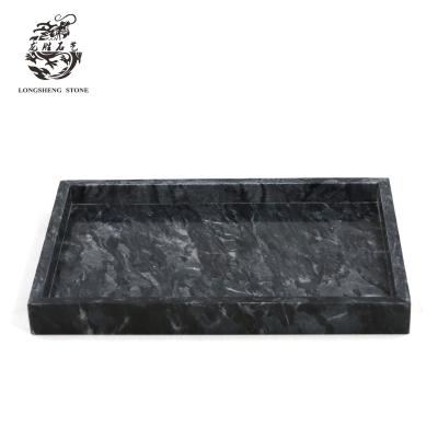 China Eco - Friendly Natural Marble Cheese Tray Board 11*7 Inch Stone Dish For Kitchen And Parties for sale