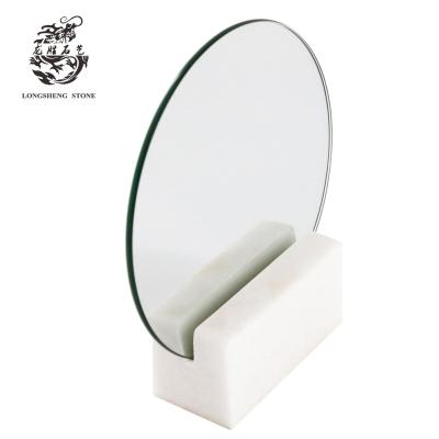 China Makeup Magnifying Mirror with Metal/Marble Base and Package Edge Cosmetic Mirror for sale