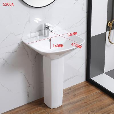 China Export 5200A Single Standard Bathroom Ceramic Hand Sink With Pedestal for sale