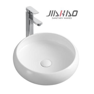 China 1190M Modern Bathroom Countertop Washbasin Bathroom Porcelain Round Sink Above Countertop Wash Basin for sale