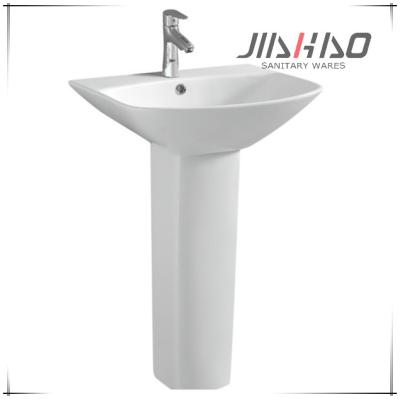 China Single Luxury Customized 5200A White Pedestal Sinks Ceramic Wash Basin For Bathroom for sale