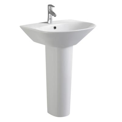 China Round Shape Modern Self-cleaning Chinese Bathroom Chandelier 5100A Pedestal Wash Basin Ceramic Sink for sale