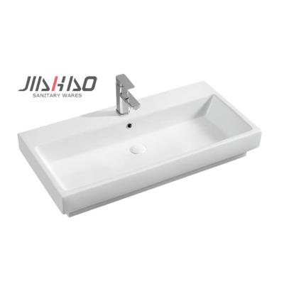 China Bsink Factory Ceramic Basin 111 Bathroom Vanity Cabinet Ceramic Vanity Bathroom Cabinet Rectangular Basin for sale