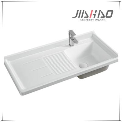 China Modern Cabinet Laundry Basin JH-120R Floor Above Modern Washing Machine Cabinet Mounted Laundry Basin for sale