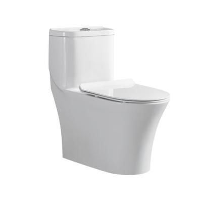 China Double-flush 8813 Bathroom Toilet Easy Clean White Porcelain WC One Piece Toilet Floor Mounted for sale