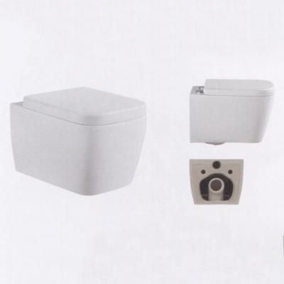 China Double-Flow 8881 Watermark Washdown Porcelain Sanitary Ware Bathroom WC Toilet Ceramic Wall Hung Toilet for sale