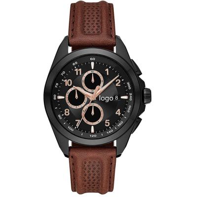 China Minimalist Waterproof Day/Date Men Watch Luxury High Quality Quartz Tan Leather Oem Wrist Men Watches for sale