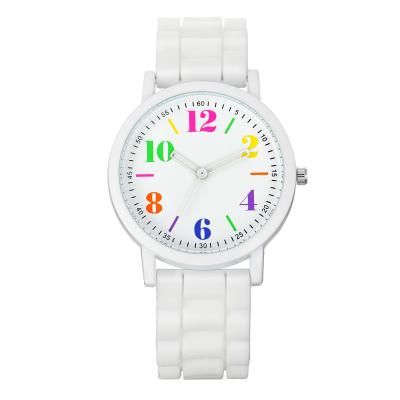 China New Stainless Steel Watch Fashion Student Silicone Quartz Watch Kids Jelly Ladies Watch for sale