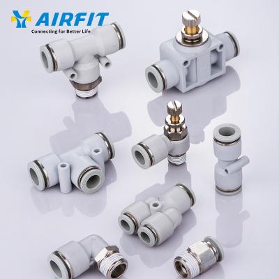 China Construction material stores Airfit OEM&ODM one-stop supply of pneumatic parts plastic one-touch fittings for sale