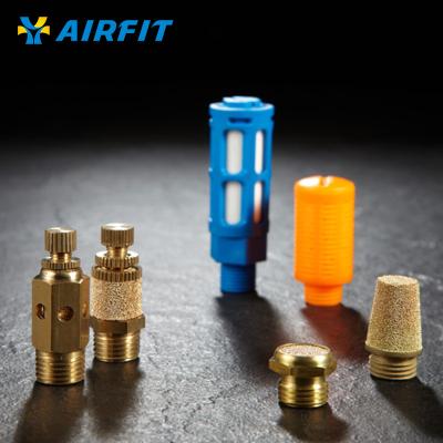 China Building Material Shops Airfit Other Pneumatic Tools Parts Plastic Brass Stainless Steel V One Type Silencer Muffler Type for sale