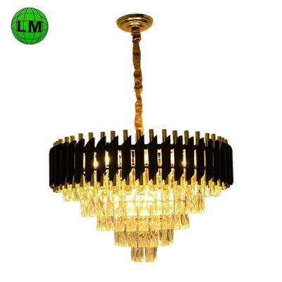 China Beautiful Customized Villa Luxury Hotel Design Crystal Chandelier Pendant Lighting Hanging Lamp for sale