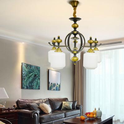 China Beautiful Hot Selling Modern Cheap Large Iron Glass Lobby Hanging Lighting Ceiling Chandeliers for sale