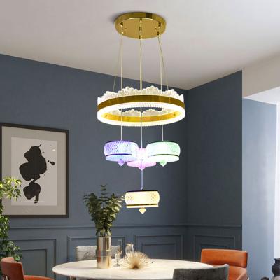 China Beautiful New Hotel Bedroom Decorative Modern Luxury Colorful Living Room Chandeliers Pendant Light for sale