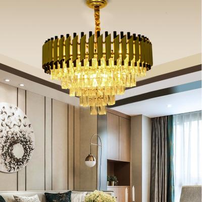 China Beautiful Crystal Customized Made Indoor Hotel High Sale Modern Luxury Gold Chandelier for sale