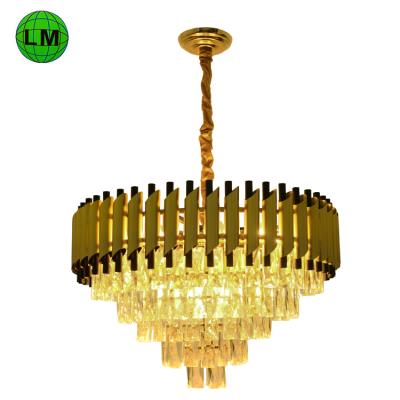 China Hot Selling Beautiful Gold Crystal Bedroom Corridor Restaurant Classic Decor Chandelier Pendant Lights for sale