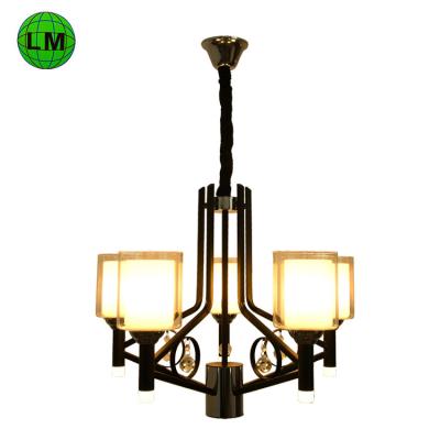 China Beautiful High Quality Indoor Luxury Modern Decorative Iron Glass Chandelier Pendant Light for sale