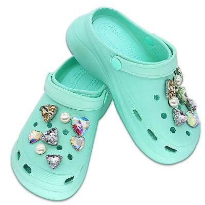 China Shoe Buckle Designer Croc Charms Clog Accessories Blm Diamond Fang Charms Gifts For Clog Bling Clog Charms for sale