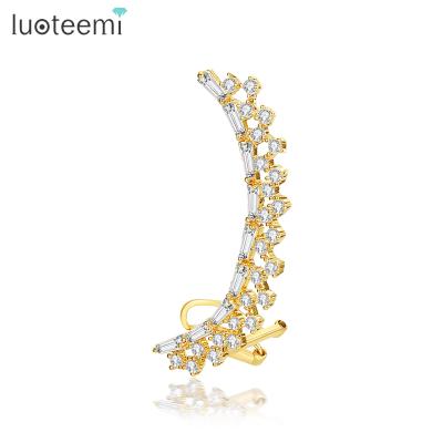 China LUOTEEMI Diamond Woman Bohemian 2021 Fashionable Modern Luxury Charm Climber Climbing Earring for sale