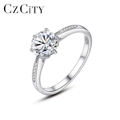 China CZCITY Jewelry Women's Accessory 2021 New Matching Lady Finger Moissanite Wedding Fashionable Ring CLASSIQUE for sale